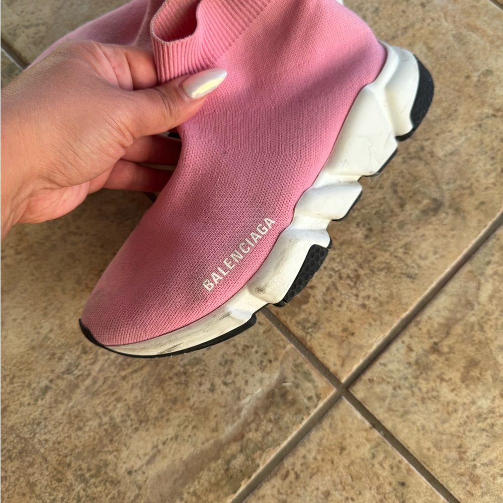 Balenciaga Pink Chunky Sock Sneakers